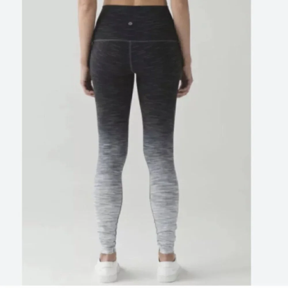 Lululemon Wunder Under Hi-Rise Ombre Space Dye Black Deep Coal - Picture 5 of 12